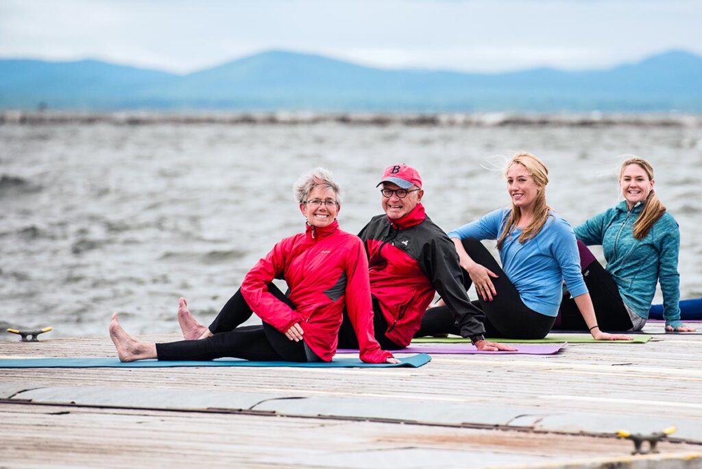 Yoga on the dock